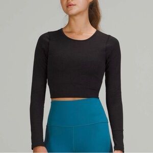 Lululemon Ebb to Street Long Sleeve Crop Top